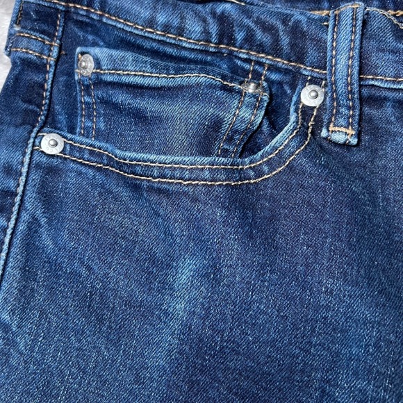 Levis 511 Slim Fit Jeans Mens 33x32 Dark Wash Blue Stretch Denim Classic Work - Picture 15 of 16